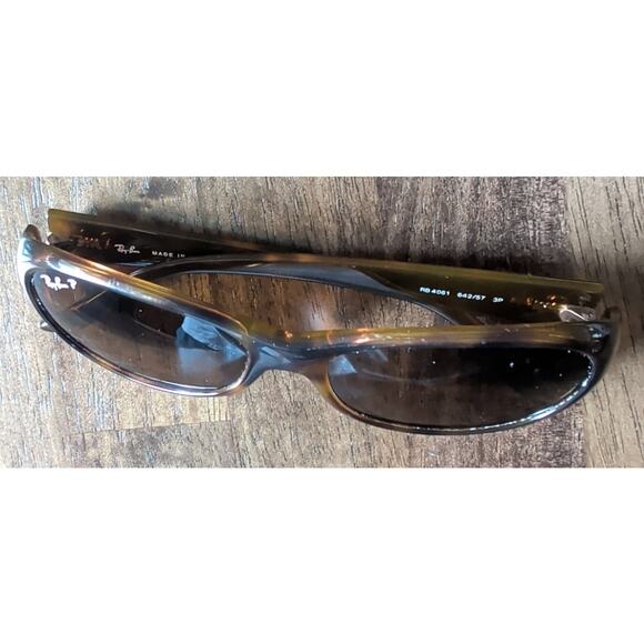 Ray-Ban Bold Tortoise Sunglasses Made in Italy RB 4061 642 57 3P with Case main image 5